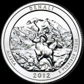 *25 Centov USA 2012P, Denali - Kliknutím na obrázok zatvorte -