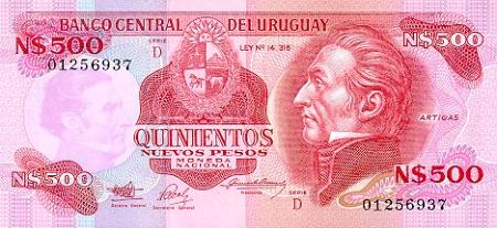 *500 Nových pesos Uruguaj 1991, P63A UNC - Kliknutím na obrázok zatvorte -
