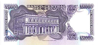 *1000 Nových pesos Uruguaj 1992, P64Ab UNC - Kliknutím na obrázok zatvorte -