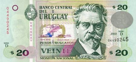 *20 Pesos Uruguayos Uruguay 2000, P83a UNC - Kliknutím na obrázok zatvorte -