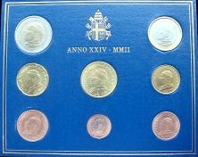 *Oficiálna sada 8 Euro mincí Vatikán 2002 - Kliknutím na obrázok zatvorte -