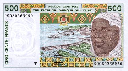 *500 Frankov Západná Afrika - Togo 2001, P810T UNC - Kliknutím na obrázok zatvorte -