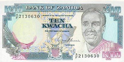 *10 Kwacha Zambia 1989-91, P31a UNC - Kliknutím na obrázok zatvorte -