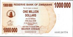 *1 000 000 Dolárov Zimbabwe 1.1.2008, P53 UNC - Kliknutím na obrázok zatvorte -