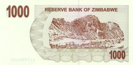 *1000 Dolárov Zimbabwe 2006 P44 UNC - Kliknutím na obrázok zatvorte -