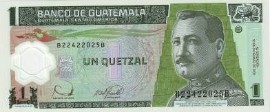 *1 Quetzal Guatemala 2008, polymer P115 UNC - Kliknutím na obrázok zatvorte -