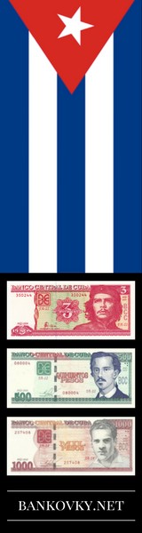 Baner bankovky Kuba