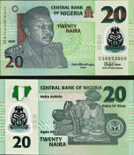 *20 Naira Nigéria 2015, polymer P34 UNC - Kliknutím na obrázok zatvorte -
