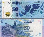*50 Pesos Argentína 2015, P362 pamätná, Malvíny (Falklandy) UNC - Kliknutím na obrázok zatvorte -