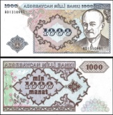 *1000 Manat Azerbajdžan 1993, P20 UNC - Kliknutím na obrázok zatvorte -