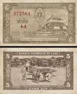 *5 Kip Laos 1957, P2b AU - Kliknutím na obrázok zatvorte -