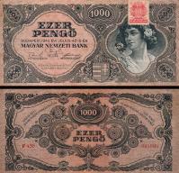 *1000 maďarských pengő Maďarsko 1945, P118b AU - Kliknutím na obrázok zatvorte -