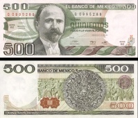 *500 Pesos Mexiko 1981, P75 UNC - Kliknutím na obrázok zatvorte -