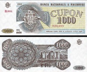 *1000 Cupon Moldavsko 1993, P3 UNC - Kliknutím na obrázok zatvorte -