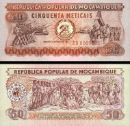 *50 Meticais Mozambik 1980, P125 UNC - Kliknutím na obrázok zatvorte -