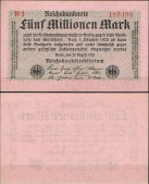 *5 Miliónov Mariek Nemecko 1923 UNC - Kliknutím na obrázok zatvorte -