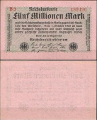 *5 Miliónov Mariek Nemecko 1923 XF - Kliknutím na obrázok zatvorte -