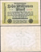 10 Miliónov Mariek Nemecko 1923 UNC, Reichsbanknote - Kliknutím na obrázok zatvorte -
