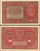 *20 Mariek Poľsko 1919, P26 UNC - Kliknutím na obrázok zatvorte -