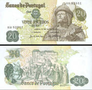 *20 Escudos Portugalsko 1971, P173 AU/UNC - Kliknutím na obrázok zatvorte -