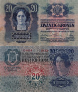 *20 Kronen Rakúsko-Uhorsko 1913, I. vydanie P13 VF - Kliknutím na obrázok zatvorte -