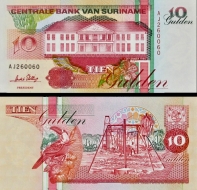 *10 Guldenov Surinam 1998, P137b UNC - Kliknutím na obrázok zatvorte -