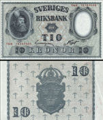 *10 Korún Švédsko 1944, P40e VF - Kliknutím na obrázok zatvorte -