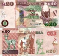 *20 Kwacha Zambia 2015-2022, P59 UNC - Kliknutím na obrázok zatvorte -