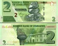 *2 doláre Zimbabwe 2019, P101 UNC - Kliknutím na obrázok zatvorte -