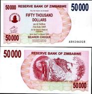 *50 000 Dolárov Zimbabwe 2007, P47 UNC - Kliknutím na obrázok zatvorte -