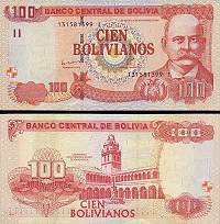 *100 Bolivianos Bolívia 2001-16, P2341 UNC - Kliknutím na obrázok zatvorte -