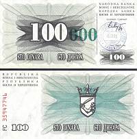 *100 000 Dinárov Bosna a Herzegovina 1993, P56a UNC - Kliknutím na obrázok zatvorte -