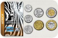 Sada 7 ks mincí Botswana 5 Thebe - 5 Pula 2013 blister - Kliknutím na obrázok zatvorte -