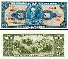 *200 Cruzeiros Brazília 1961-1964 P171 UNC - Kliknutím na obrázok zatvorte -