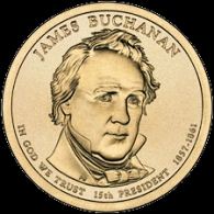 *Prezidentský 1 dolár USA 2010 D, 15. prezident J.Buchanan - Kliknutím na obrázok zatvorte -