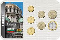 Sada 7 ks mincí Bulharsko 1 Stotinki - 1 Lev 1999 - 2002 blister - Kliknutím na obrázok zatvorte -