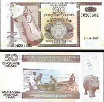 *50 burundských frankov Burundi 1994-2007, P36 UNC - Kliknutím na obrázok zatvorte -