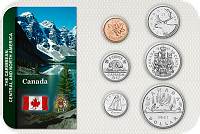 Sada 6 ks mincí Kanada 1 Cent - 1 Dollar 1968 - 1989 blister - Kliknutím na obrázok zatvorte -
