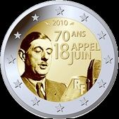 *2 Euro Francúzsko 2010, de Gaull - Kliknutím na obrázok zatvorte -