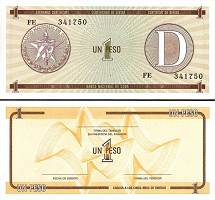 *1 Peso Kuba D2 FX32 UNC, výmenný certifikát pre cudzincov - Kliknutím na obrázok zatvorte -