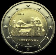 *2 Euro Nemecko 2014 D, Niedersachsen - Kliknutím na obrázok zatvorte -