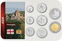 Sada 8 ks mincí Gruzínsko 1 Tetri - 2 Lari 1993 - 2006 blister - Kliknutím na obrázok zatvorte -