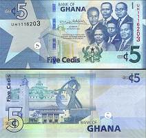 *5 Cedis Ghana 2022, P46b UNC - Kliknutím na obrázok zatvorte -