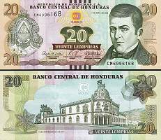 *20 Lempiras Honduras 2012-2022, P100 UNC - Kliknutím na obrázok zatvorte -