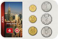 Sada 6 ks mincí Hongkong 10 Cents - 5 Dollars 1993 - 2013 - Kliknutím na obrázok zatvorte -