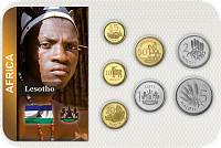 Sada 7 ks mincí Lesotho 5 Lisente - 5 Maloti 1996 - 2010 blister - Kliknutím na obrázok zatvorte -