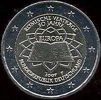 *2 Euro Nemecko 2007 F, Rímska zmluva - Kliknutím na obrázok zatvorte -