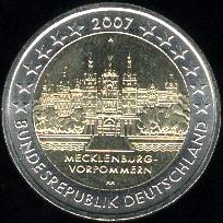 *2 Euro Nemecko 2007 D, Meklenbursko-Predpomoransko - Kliknutím na obrázok zatvorte -