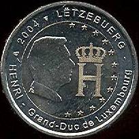 *2 Euro Luxembursko 2004, Veľkovojvoda Henri - Kliknutím na obrázok zatvorte -