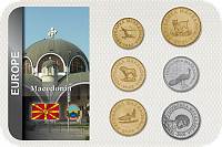Sada 6 ks mincí Macedónsko 50 deni-50 denari 1993-2008 UNC - Kliknutím na obrázok zatvorte -